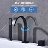 Homelody Badewannenarmatur 4 Loch Schwarz, Badewanne Produktbild-Vorschau 7