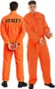 Gefangenen Kostüm Herren M – Orange Jumpsuit mit Produktbild-Vorschau 4