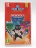 A Nintendo Switch game case for Hasbro Game Night, featuring Monopoly, Risk, and Trivial Pursuit. Produktbild-Vorschau