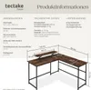 tectake® Schreibtisch Melrose 140 x 130 x 76,5 cm Produktbild-Vorschau 5