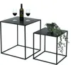 DanDiBo Couchtisch Schwarz Metall 2er Set Beistelltisch Produktbild-Vorschau 3