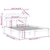 The Living Store Massivholzbett Weiß 160x200 cm Produktbild-Vorschau 6