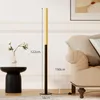 COSTWAY 122cm lampa podłogowa LED bambus, lampa podłogowa z Podgląd zdjęcia produktu 3