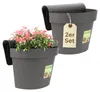 2er Set Geländertopf Balkon mit Wasserspeicher Blumentopf Produktbild-Vorschau 1