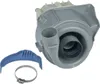 A dishwasher pump and accessories on a white background. Produktbild-Vorschau