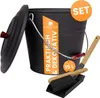 BLACK OAK Ascheeimer KATLA 15L – Set mit Schaufel & Besen Produktbild-Vorschau 1