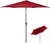 A red patio umbrella is shown against a white background, with a smaller inset image of the same umbrella. Produktbild-Vorschau