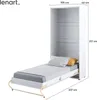 Schrankbett 90 x 200 Vertikal CP-03 Weiß Matt LENART Produktbild-Vorschau 3