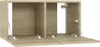 vidaXL TV nástenné skrinky 3 ks Dub Sonoma 60x30x30 cm Náhľad obrázku produktu 6