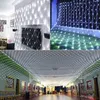 Collage of images showing white net lights used for decoration indoors and outdoors. Produktbild-Vorschau