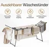 Meisterhome® Wäscheständer Ausziehbar Schwarz – 25 m Produktbild-Vorschau 3