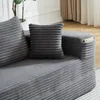 2-in-1 Schlafsofa in Grau – Halbrundes Sofa verwandelt sich Produktbild-Vorschau 5