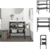 vidaXL Stelaż do umywalki czarny 79x38x83 cm żelazny - Podgląd zdjęcia produktu 1