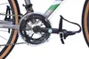 A close-up view of a bicycle's crankset and pedals. Produktbild-Vorschau