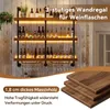 Weinregal Schwebende Wandregal Massivholz mit Produktbild-Vorschau 5