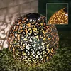 Sfera decorativa solare in metallo - Ø 28,5 cm - bianco Anteprima dell’immagine prodotto 1