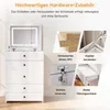 SONNI 3 in 1 Schminktisch mit Stuhl, Kosmetikspiegel, mit 4 Produktbild-Vorschau 12