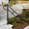 A black metal handrail installed on outdoor stairs. Náhled obrázku produktu
