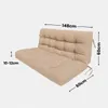 Cuscino per dondolo da giardino Blomster beige 148 cm con 2 Anteprima dell’immagine prodotto 4
