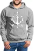 Kapuzen-Pullover Herren Anker Kompass Arrows Hoodie Produktbild-Vorschau 3