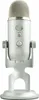 A silver Blue Yeti microphone on a white background. Produktbild-Vorschau