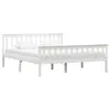vidaXL Letto in legno massiccio di pino bianco 160x200 cm Anteprima dell’immagine prodotto 6