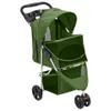 vidaXL Passeggino pieghevole per cani verde 80x46x98 cm Anteprima dell’immagine prodotto 1