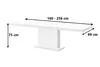 Design Esstisch Tisch HME-111 Hochglanz ausziehbar 160 bis Produktbild-Vorschau 2