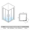 SONNI 80 x 80 x 185 cm argent Paroi de douche , porte Voir les images du produit 2