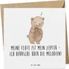 Mr. & Mrs. Panda Klappkarte Flötenzauber - Weiß - Geschenk, Produktbild-Vorschau 1