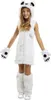 A young girl wearing a polar bear costume. Produktbild-Vorschau