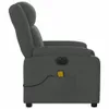 Side view of a dark gray fabric massage recliner. Anteprima dell’immagine prodotto