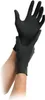 Hands wearing black nitrile gloves. Produktbild-Vorschau