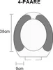 Badezimmer-Wärmer-Toilettensitzbezug-Pads, 4 Paar, Produktbild-Vorschau 2