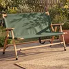 Bambus Campingbank MCW-Q40, Outdoorbank Picknickbank Produktbild-Vorschau 1