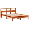 vidaXL Massivholzbett ohne Matratze Wachsbraun 140x200 cm Produktbild-Vorschau 3