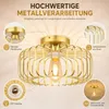 Deckenlampe Golden Metall Deckenleuchte E27 Fassung Ø30cm Produktbild-Vorschau 2