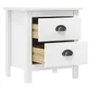 vidaXL Nachttisch Hill 2 Stk. Weiß 46x35x49,5 cm Massivholz Produktbild-Vorschau 5