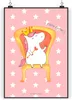 Mr. & Mrs. Panda Bild Einhorn König DIN A5 - Rot Pastell - Produktbild-Vorschau 1
