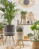 BELIANI Pot de fleurs beige magnésium ⌀ 25 cm pieds en bois Voir les images du produit 4