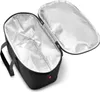 An open black insulated cooler bag with a silver interior. Voir les images du produit