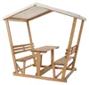 home24 Gartensitzgruppe - Akazie Massiv / Polyester - Braun Produktbild-Vorschau 1