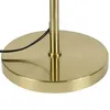 Close-up of the base of a gold floor lamp with a black power cord. Náhľad obrázku produktu