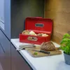 Echtwerk Retro Brotkasten aus Metall mit Sichtfenster, Rot, Produktbild-Vorschau 9