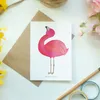 Mr. & Mrs. Panda Glückwunschkarte Flamingo Stolz - Weiß - Produktbild-Vorschau 2