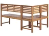 BELIANI Balkon Eckbank Set Hellbraun Akazienholz 4-teilig Produktbild-Vorschau 6