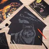 8-teiliges Kratzbildpapier mit Tieren, Kratzkunst für Produktbild-Vorschau 2