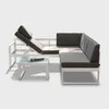 Garten-Lounge-Set Outdoor-Ecksofa + Glas-Couchtisch Jamila Produktbild-Vorschau 4