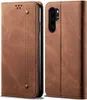 A brown flip-style phone case for a Huawei P30 Pro is shown from the front and side. Produktbild-Vorschau