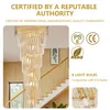 WISFOR 120/140cm plafoniere a spirale gocce di cristallo a Anteprima dell’immagine prodotto 9